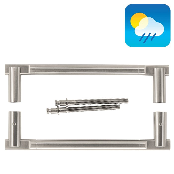 HDD Stainless steel door handles "Pluto" - pair for door thickness >3 cm