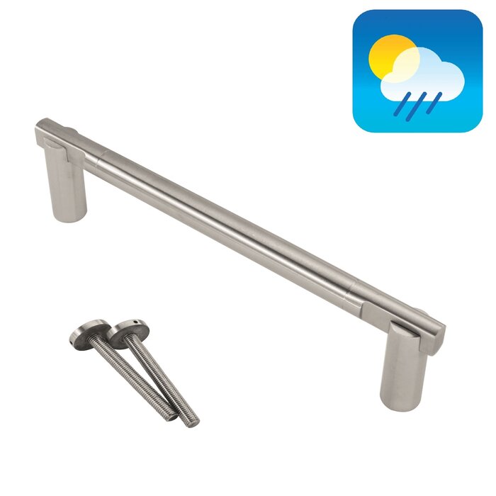 HDD Stainless steel door handle "Pluto" T 19/210/240 - continuous mounting