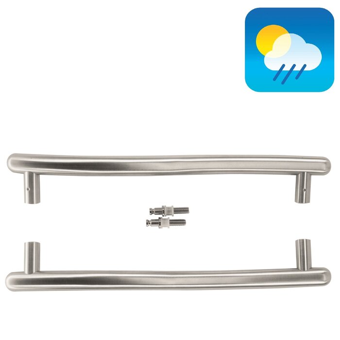 HDD Stainless steel door handles S 25/350/420 pair for glass doors