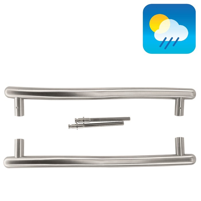 HDD Stainless steel door handles S 25/350/420 - pair for door thickness > 3cm