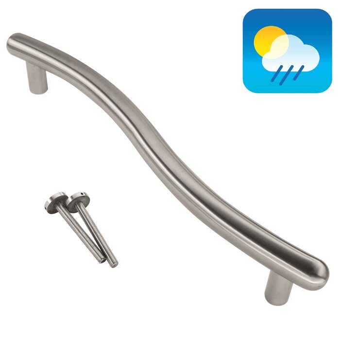 HDD Stainless steel door handle S 25/350/420 - through mounting