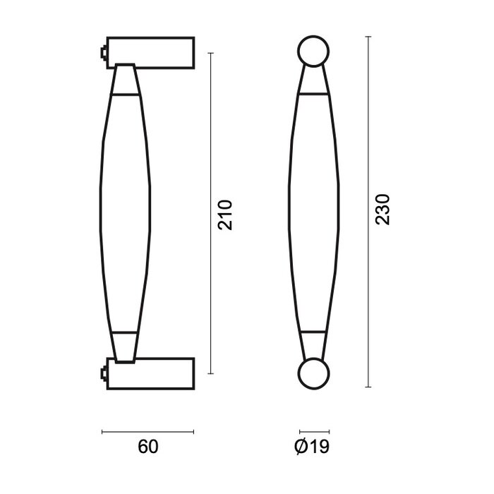 HDD Deurgreep SATURNUS - RVS - blinde bevestiging