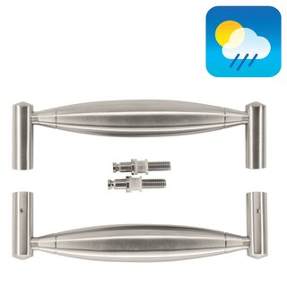 HDD Edelstahl-Türgriffe "Saturn" U 19/210 Paar für Glas