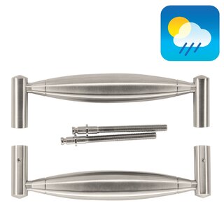 HDD Poignées de porte en acier inoxydable "Saturne" - paire pour épaisseur de porte > 3 cm