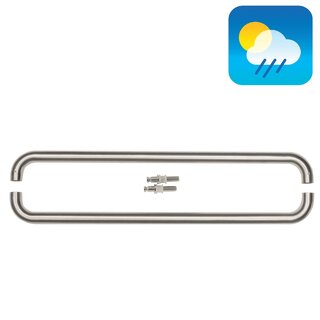 HDD Stainless steel door handles U 25/600 pair for glass