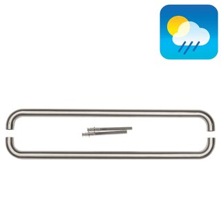 HDD Stainless steel door handles U 25/600 - pair for door thickness > 3 cm