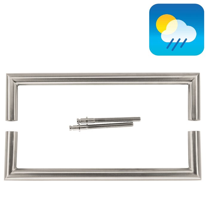 HDD Poignées de porte en acier inoxydable "URG" 20/300 - paire pour épaisseur de porte >3 cm