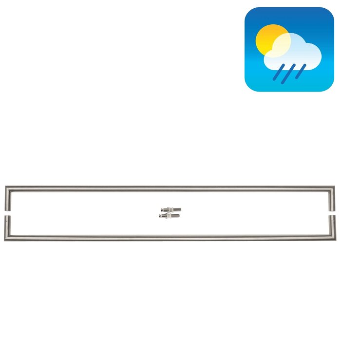 HDD Paire de poignées de porte Inox "Urg" U 20/1000 pour portes vitrées