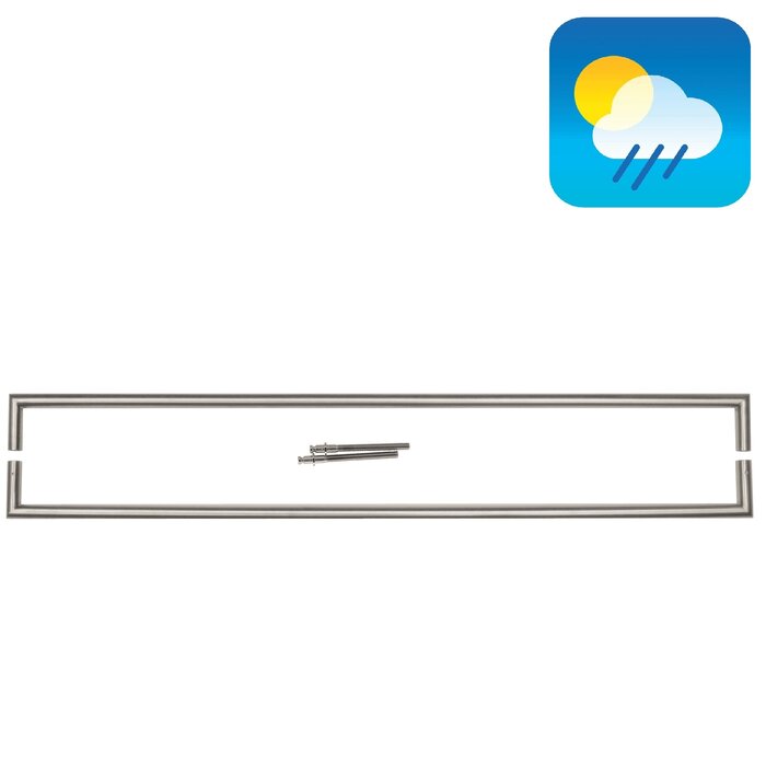 HDD RVS deurgrepen "URG" 20/1000 - paar  voor deurdikte >3 cm