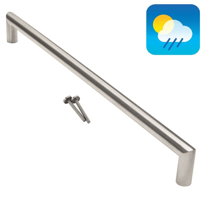 HDD Stainless steel door handle "Urg" U 25/650 - through mounting