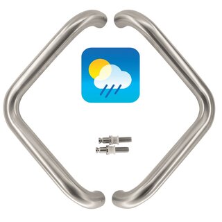 HDD Poignée de porte V 30/350 - acier inoxydable - paire pour verre