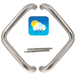 HDD Poignée de porte V 30/350 en acier inoxydable plus pour une épaisseur de porte > 3 cm