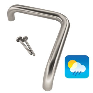 HDD Stainless steel front door handle "V" 30/350 mm