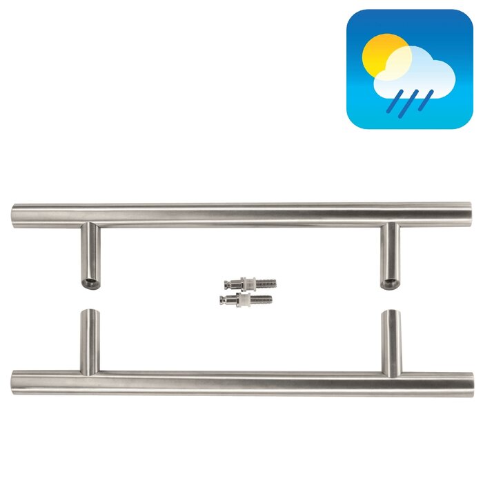 HDD Stainless steel door handles ST 25/300/460 pair for glass doors