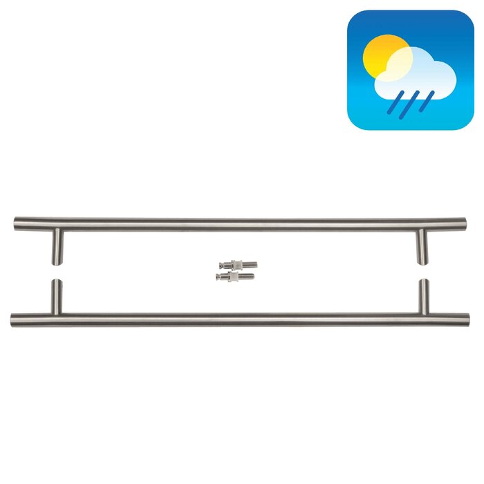 HDD Stainless steel door handles ST 25/650/810 pair for glass doors