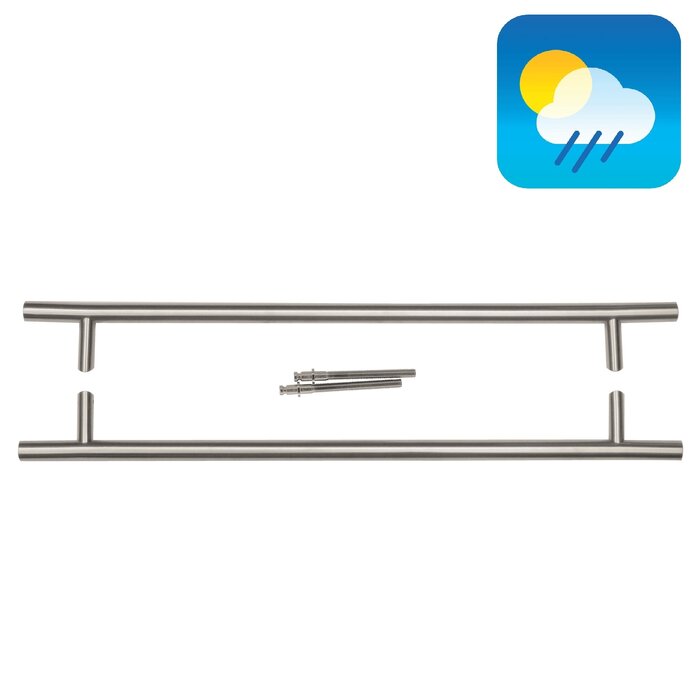 HDD Edelstahl-Türgriffe ST 25/650/810 – Paar für Türstärke > 3 cm
