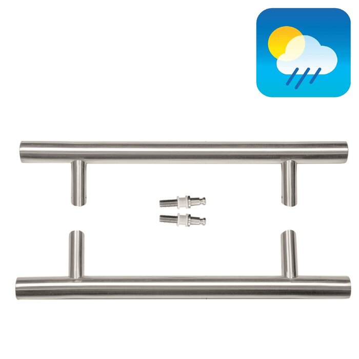 HDD Stainless steel door handles ST 32/300/460 pair for glass doors