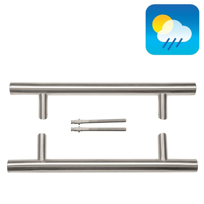 HDD Stainless steel door handles ST 32/300/460 pair for door thickness > 30 mm