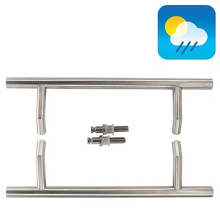 HDD Edelstahl-Türgriffe "STCOT" 25/300/460 Paar für Glas