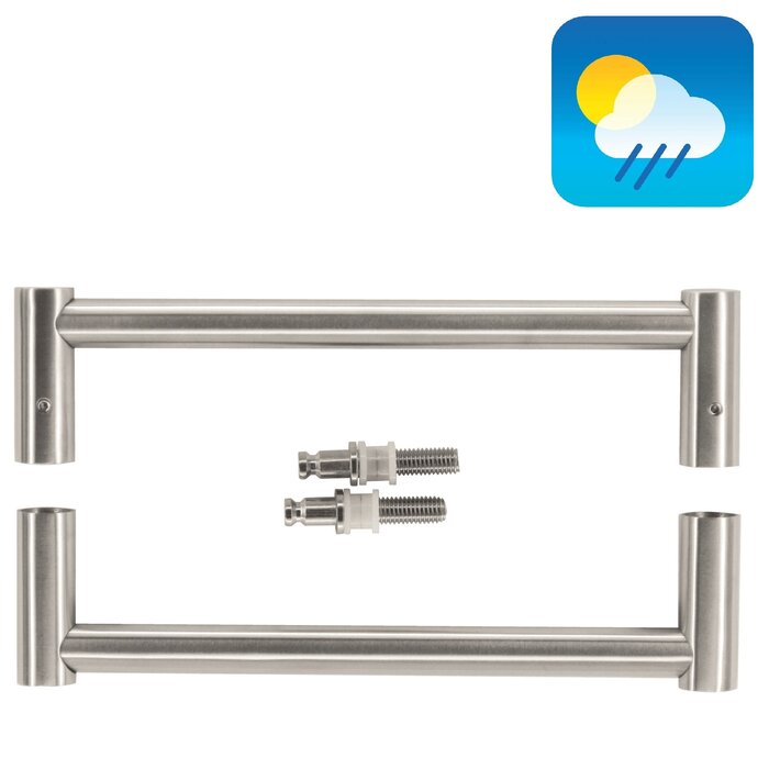 HDD Stainless steel door handles "Mars" U 19/210 pair for glass doors