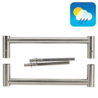 HDD Stainless steel door handles "Mars" - pair for door thickness >3 cm