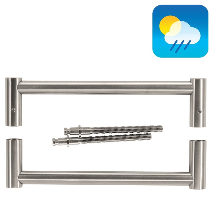 HDD Stainless steel door handles "Mars" - pair for door thickness >3 cm