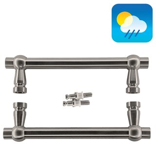 HDD Stainless steel door handles "Petra" pair for glass