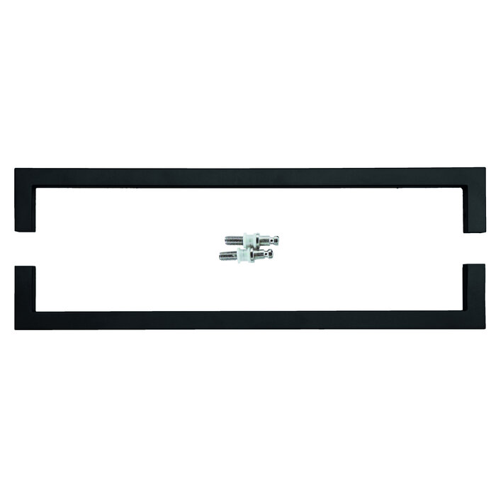 HDD Door handle CUBICA 20/800 - black - pair for glass door