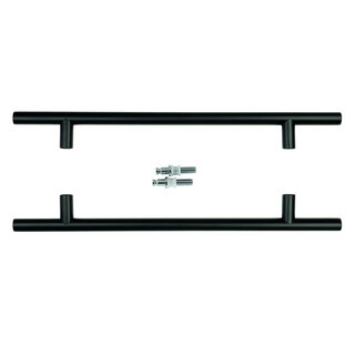HDD Door handle T 20/340/500 - black - pair for glass