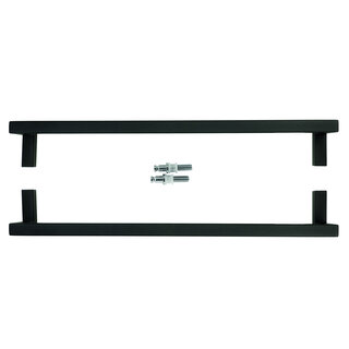 HDD Poignée de porte SQUARE D 20/500 - noir - paire pour verre