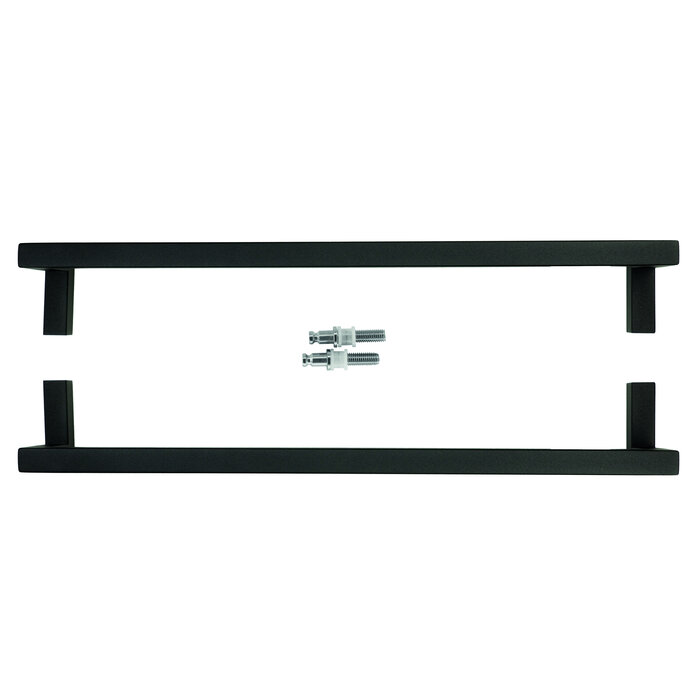 HDD Door handle SQUARE D 20/500 - black - pair for glass door