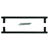 HDD Deurgreep SQUARE D 20/500 -zwart - paar voor deurdikte >3 CM