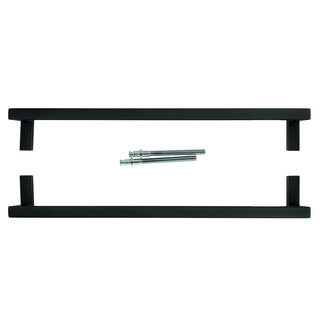 HDD Deurgreep SQUARE D 20/500 -zwart - paar voor deurdikte >3 CM