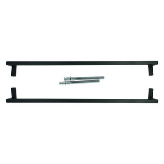 HDD Poignée de porte SQUARE D 20/800 - noir - paire pour épaisseur de porte >3 CM
