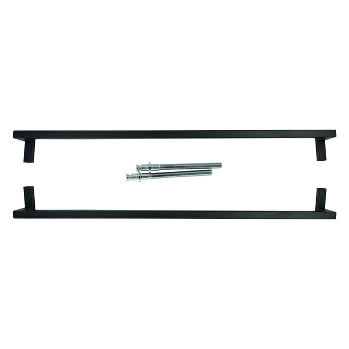 HDD Türgriff SQUARE D 20/800 - schwarz - Paar für Türstärke >30 mm