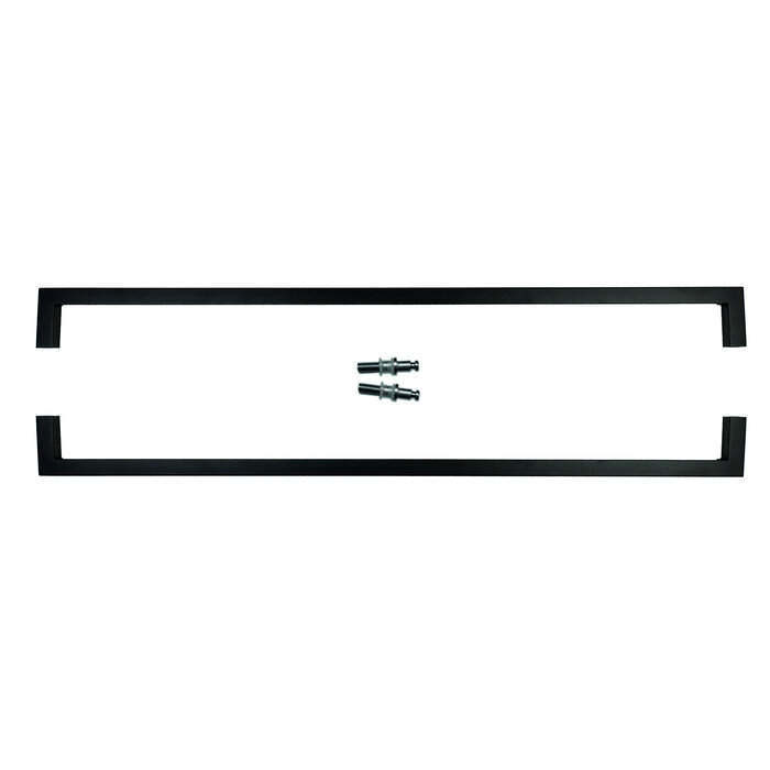 HDD Poignée de porte CUBICA 20/1000 - noire - paire pour porte vitrée