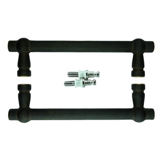 HDD Deurgreep PETRA 200mm - Old Brass - paar voor glas