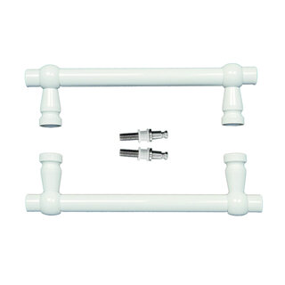 HDD Door handle PETRA 200mm - White - pair for glass