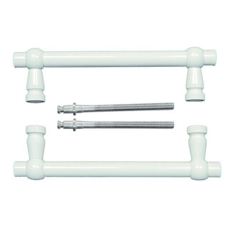 HDD Poignée de porte PETRA 200mm - Blanc - paire pour épaisseur de porte >3CM