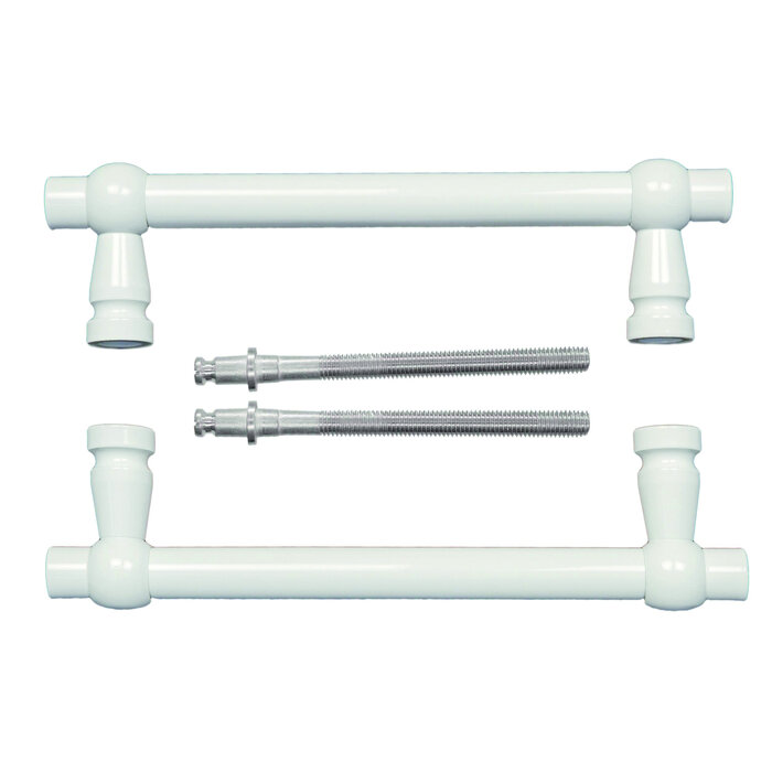 HDD Door handle PETRA 200mm - White Ral9016 - pair for door thickness >3CM