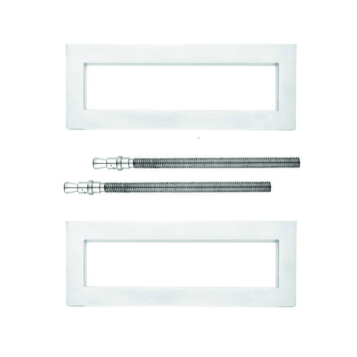HDD Door handle white structure "Qube" pair for door thickness > 3cm