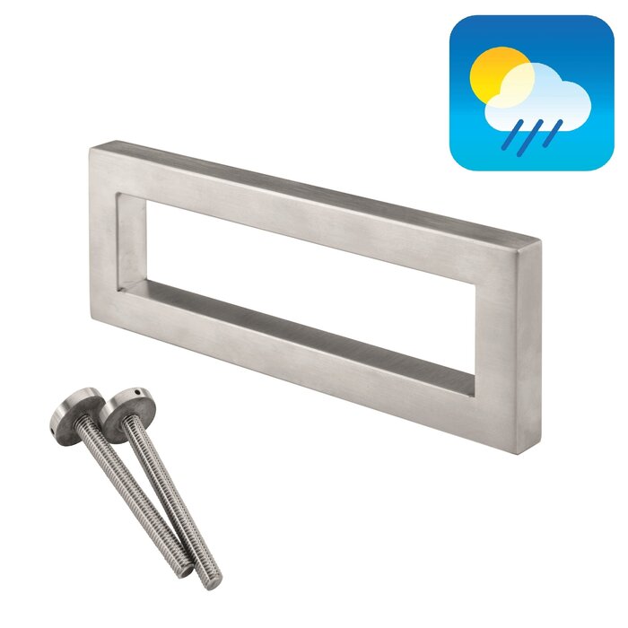 HDD Door handle "Qube" - stainless steel - continuous mounting