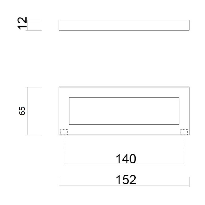 HDD Poignée de porte "Qube" - Aspect Inox - paire pour portes >30mm