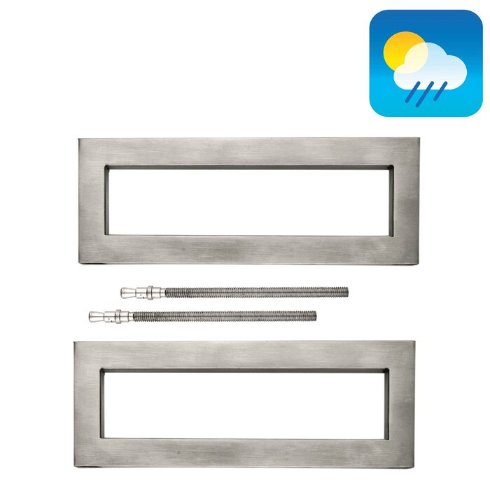 HDD Deurgreep "Qube"  - RVS Look - paar voor deuren >30mm