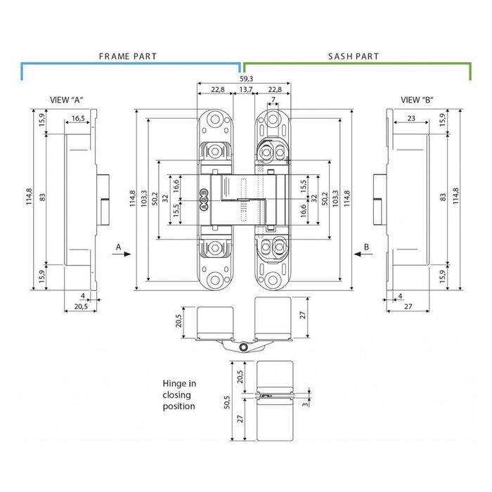 247WOOD  Inlegplaat AGB ECLIPSE 3.0 115x23 - 247WOOD