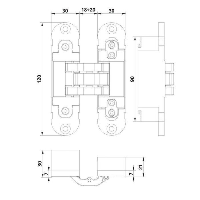 247WOOD Insert plate Otlav-Ivana IN300 120x30 - 247WOOD