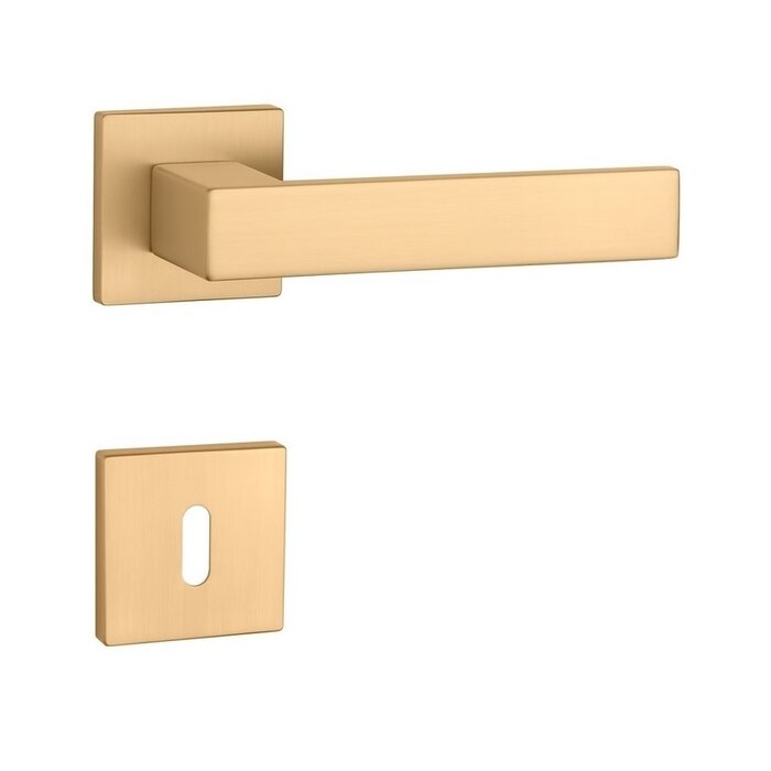 Aprile Massieve Aprile deurklinken PINA mat goud vierkant 52x52x7mm