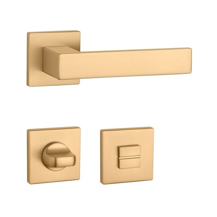 Aprile Solid Aprile door handles PINA matt gold square 52x52x7mm