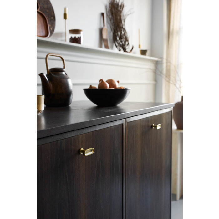 Furnipart Furnipart meubelknop T-CHATEAU - Donker goud geborsteld