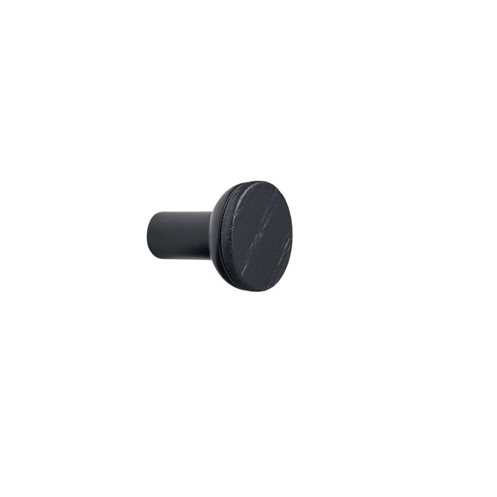 Furnipart Bouton de meuble Furnipart BIS bois-zamac / noir - noir mat
